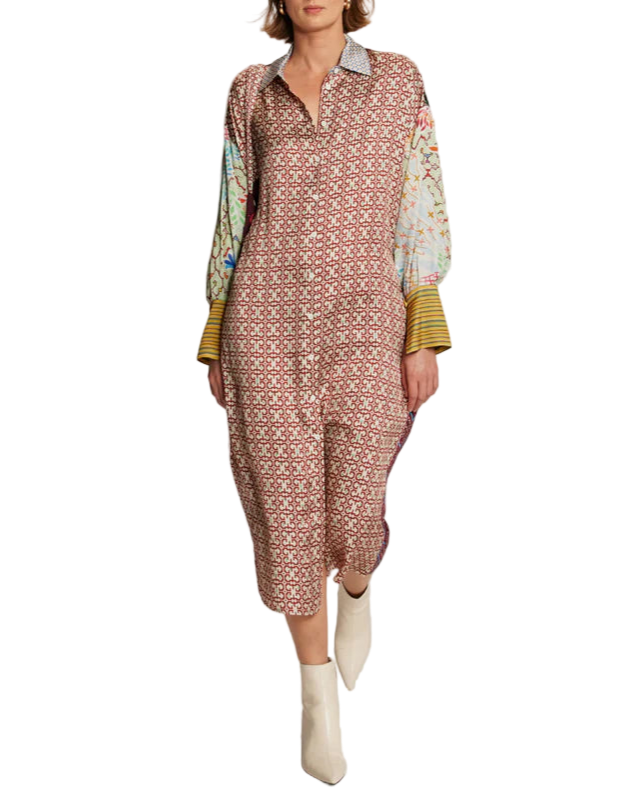 ATHENA COLLAR BUTTON UP DRESS - SHIPIBO