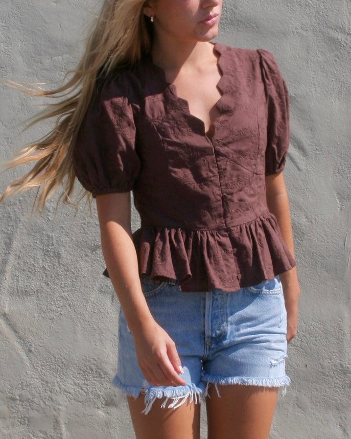 ARELY TOP - BROWN