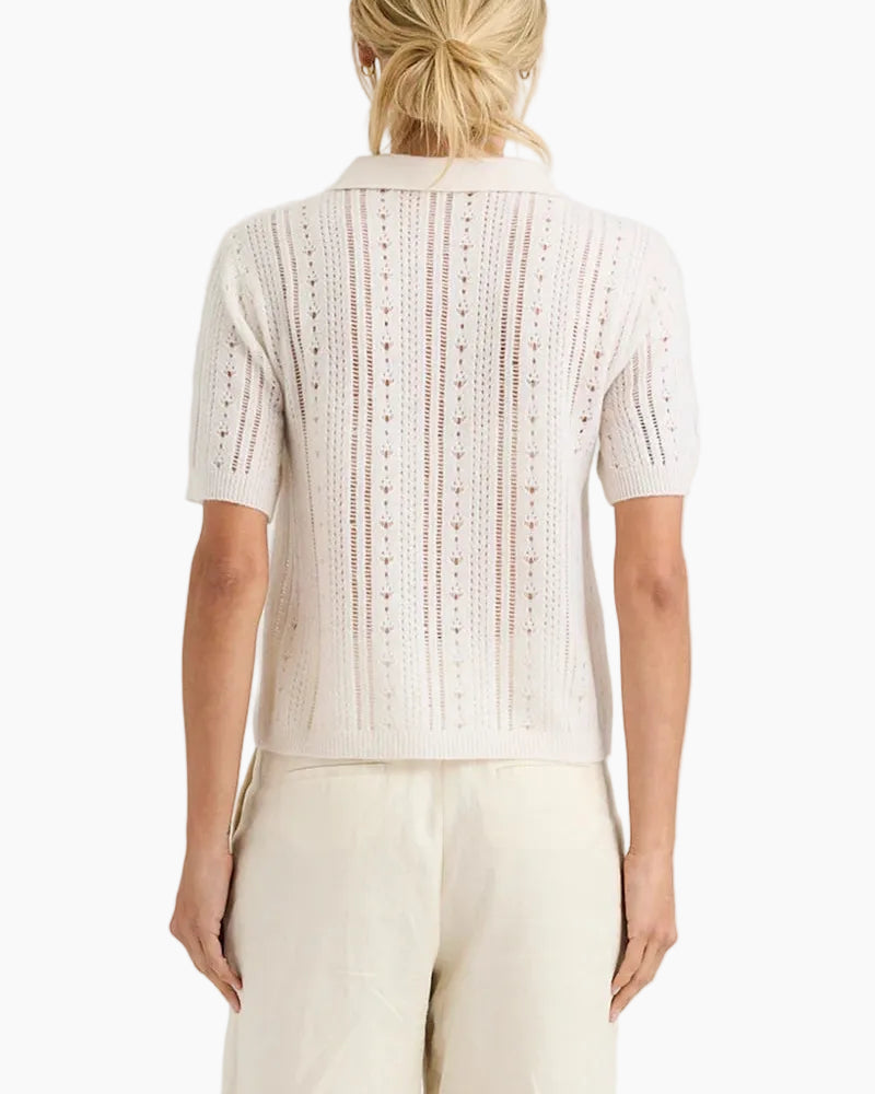 DAHLIA CASHMERE POLO - IVORY