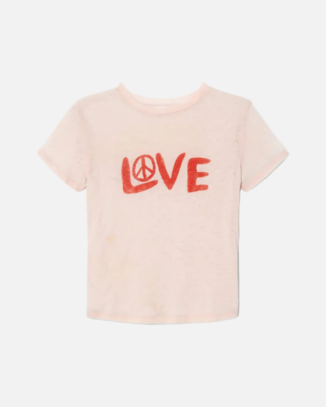CLASSIC TEE LOVE AND PEACE - PINK SALT
