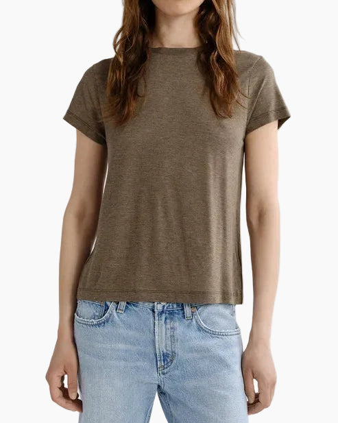 LONG LINE ADINE TEE - LOAM