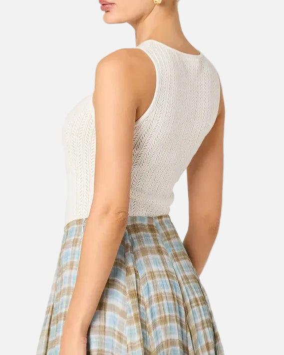 ALYSE SWEATER TOP - WHITE