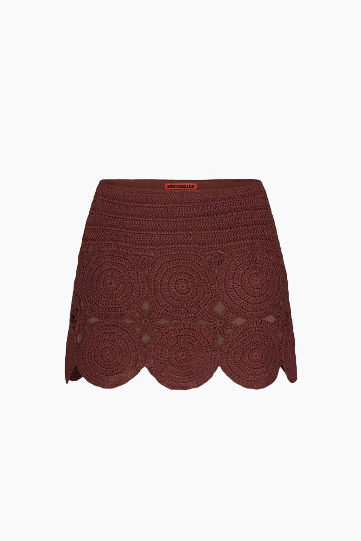 BEEP BEEP MINI SKIRT - CHOCO BROWN