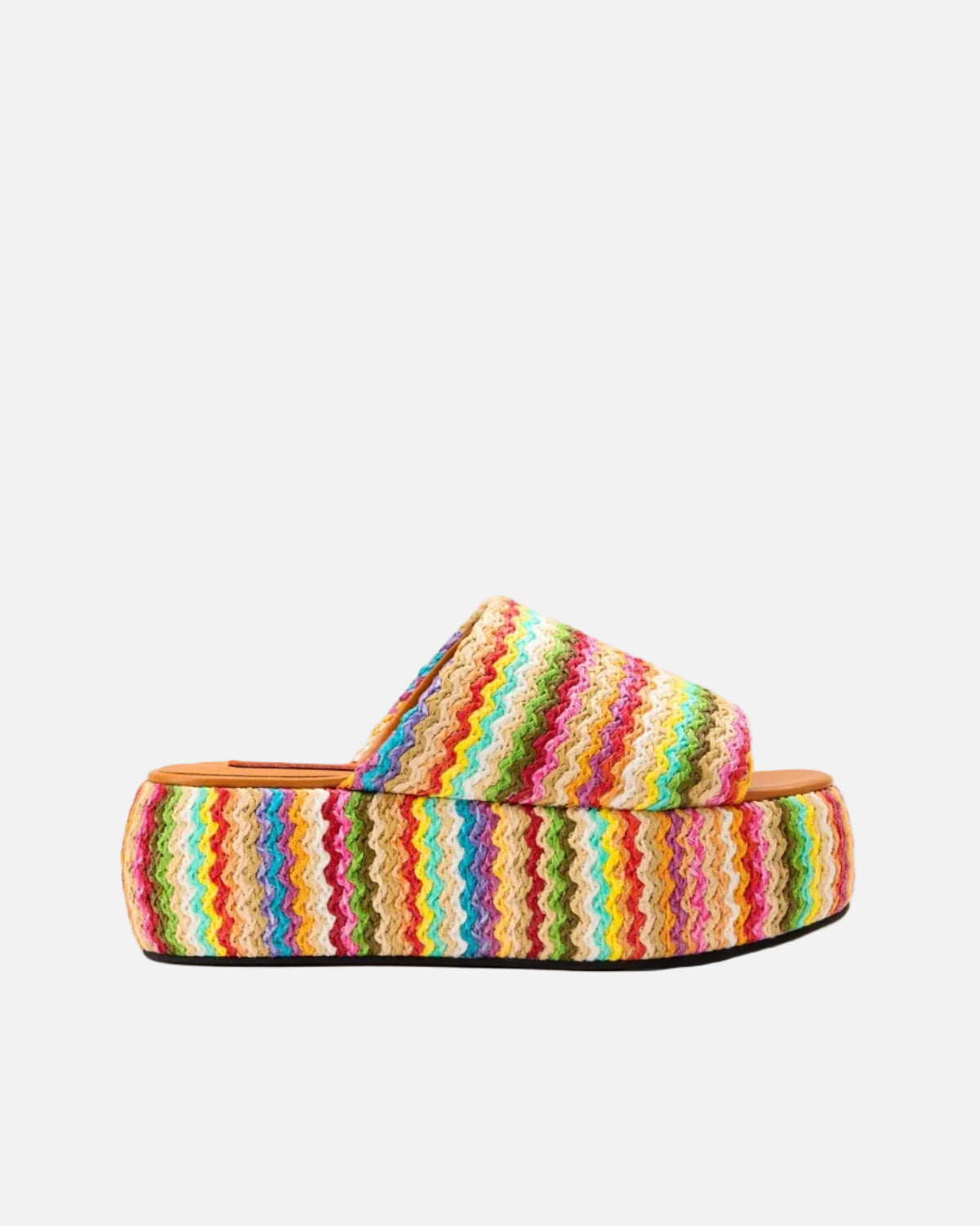 CLOUDY RAFFIA PLATFORM - TROPICAL TWIST