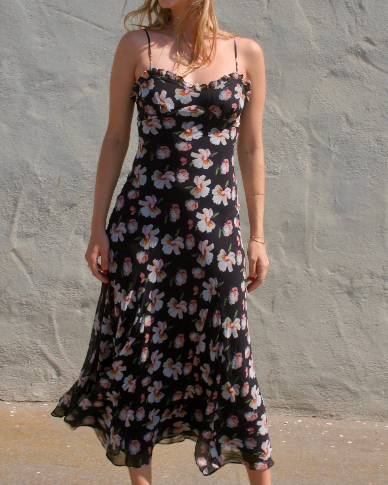 MAERYN DRESS - BLACK FLORAL
