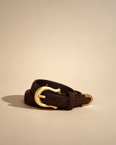 THE ADELA BELT - ESPRESSO SUEDE