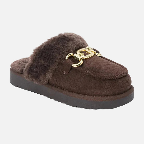 DAVOS LOUNGE MULE - CHOCOLATE