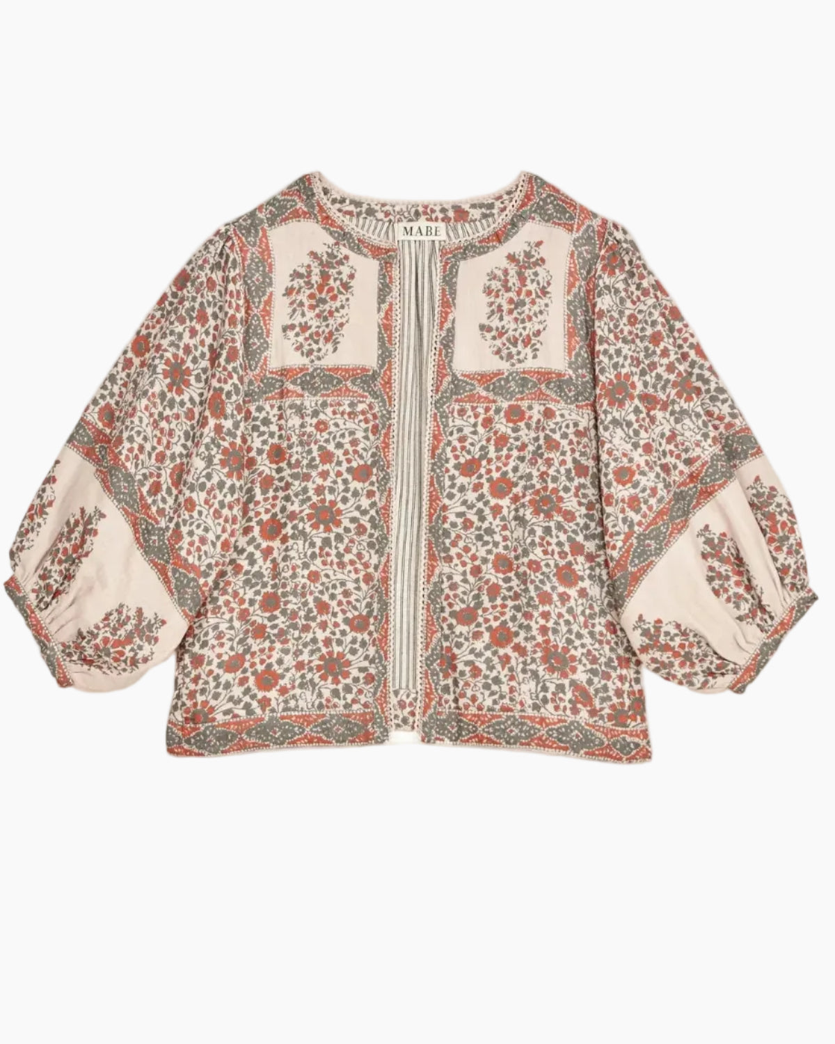 DELLA PRINT JACKET - RUST/KHAKI