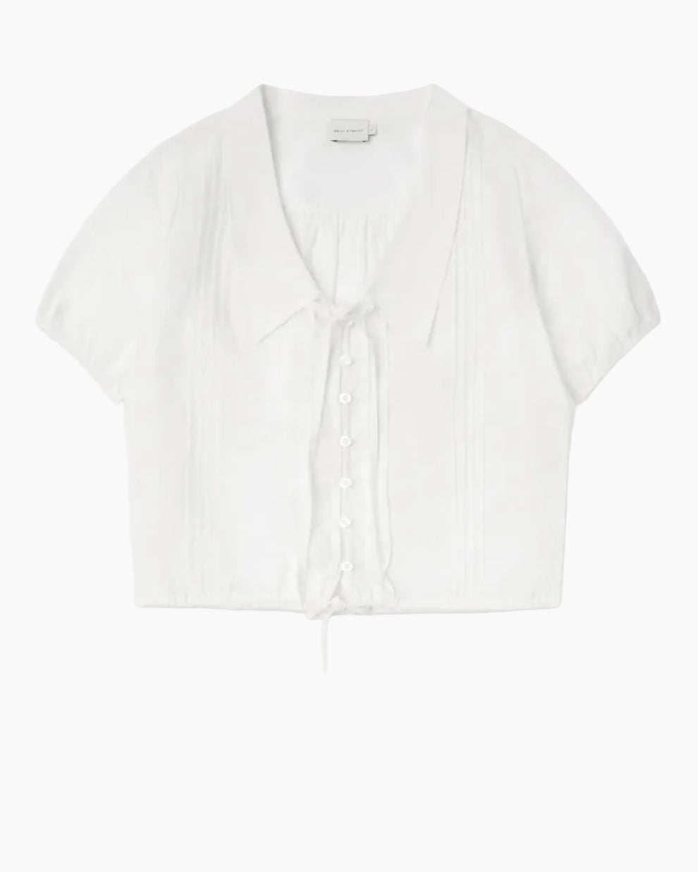 FINE COLLAR TOP - WHITE
