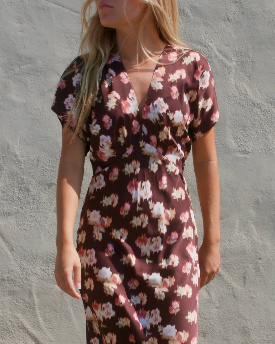TALYHA DRESS - BROWN FLORAL