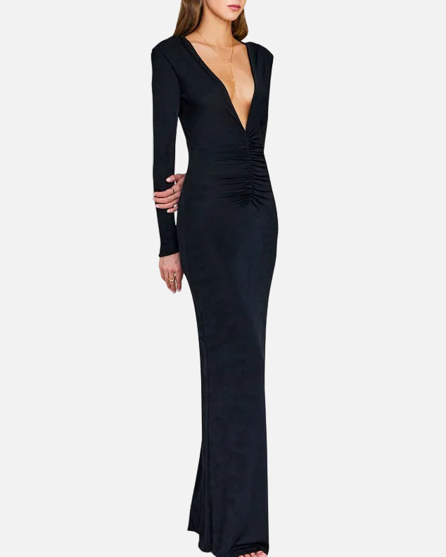 EBONY MAXI DRESS - BLACK