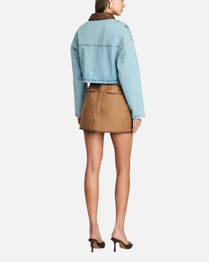 INARA SUEDE MINI SKIRT - SAHARA
