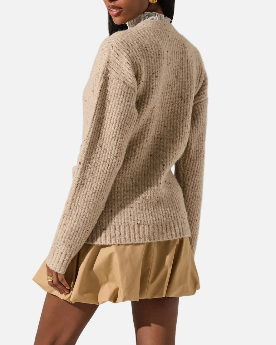 SAFFI SWEATER - OATMEAL MULTI