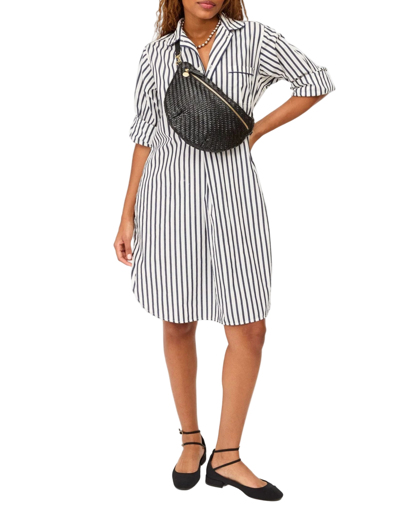 GRANDE FANNY - BLACK WOVEN ZIG-ZAG