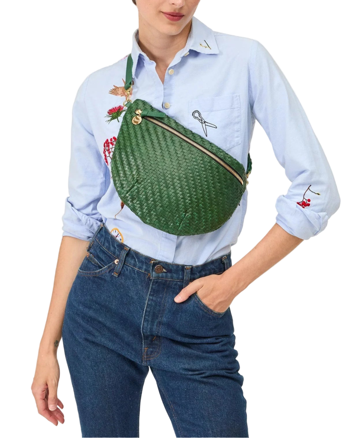 GRANDE FANNY - EVERGREEN WOVEN ZIG-ZAG
