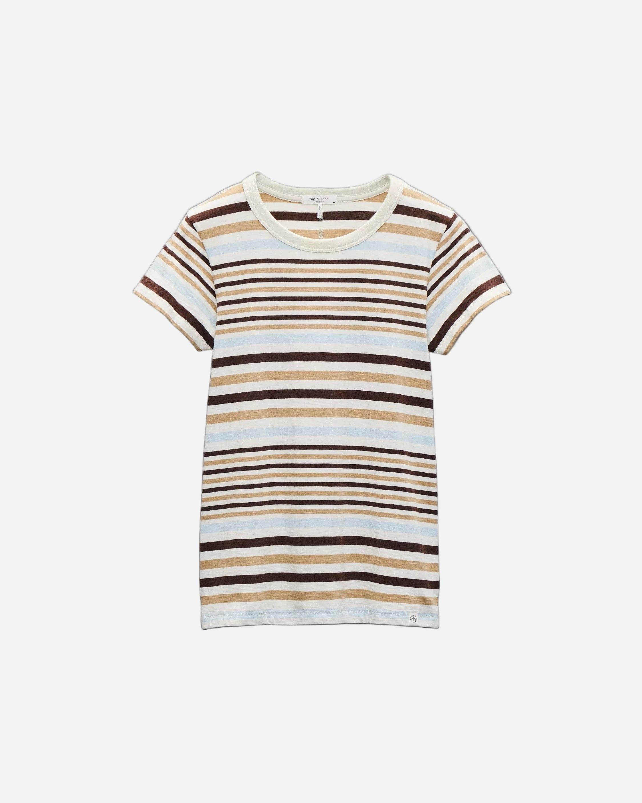 SLUB STRIPED TEE - IVORY MULTI