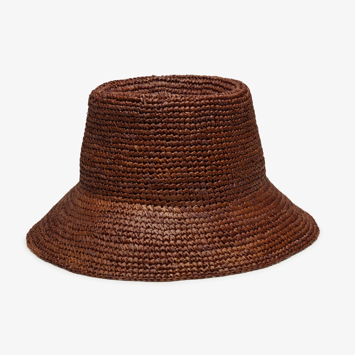 TALI RAFFIA BUCKET - CHOCOLATE
