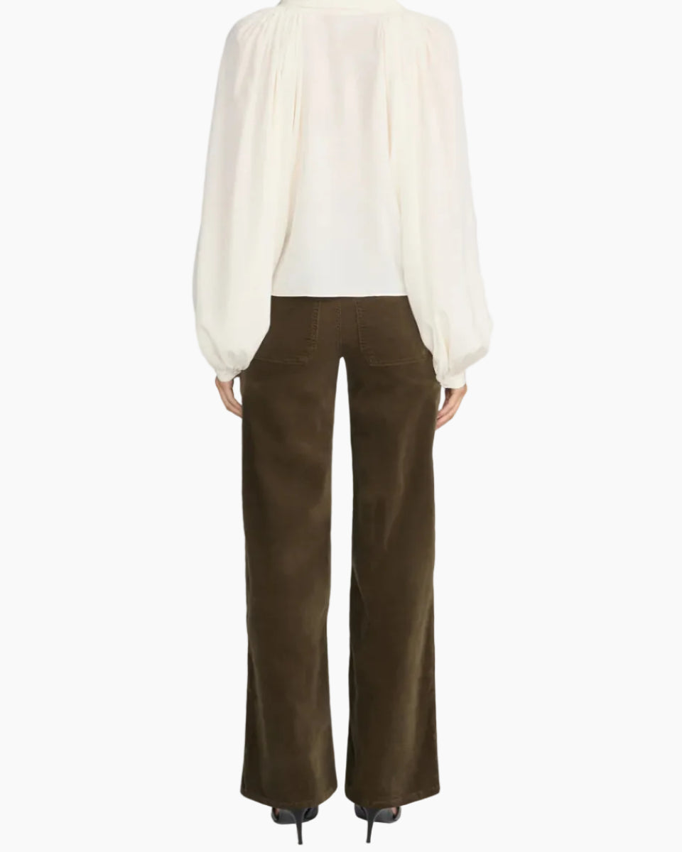 LE SLIM PALAZZO MODERNIST POCKET COURDUROY - RICH MILITARY