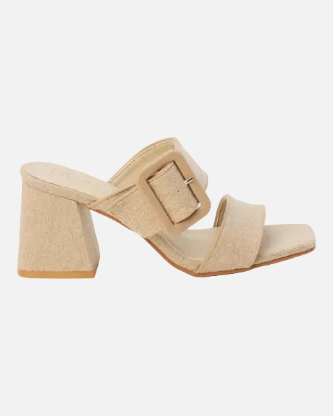 LUCY HEELED SANDAL - SAND