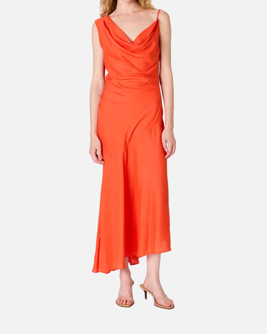 CIELO DRESS - CORAL RED
