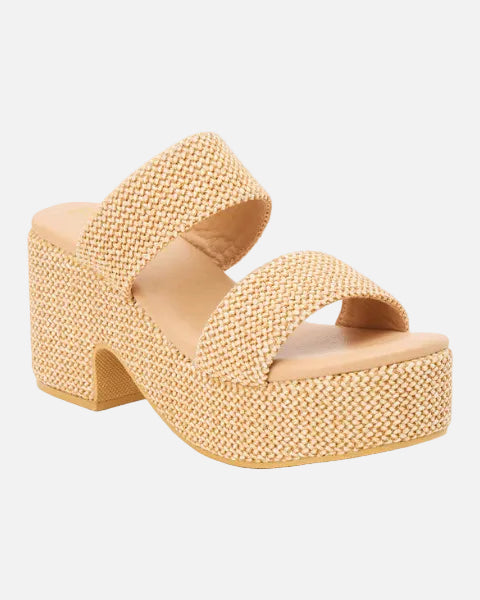 OCEAN AVE PLATFORM SANDAL - CHESTNUT