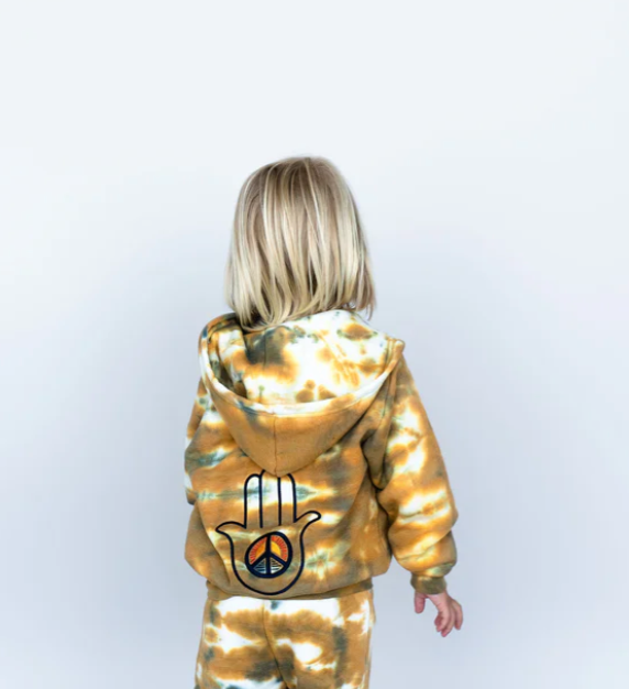 SS Peace Love Hamsa Toddler Zip Up Hoodie