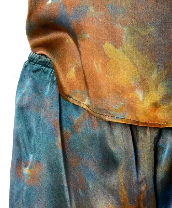 SILK SHORT SET - EARTH
