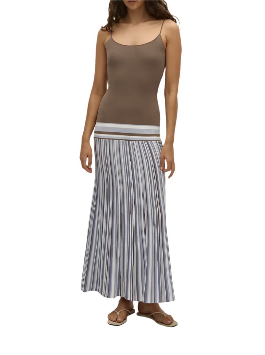 CITARA MAXI DRESS - PALE BLUE STRIPE Strand Section CITARA MAXI DRESS - PALE BLUE STRIPE Strand Section