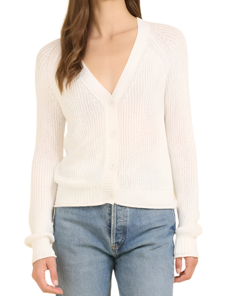 RALEIGH CARDIGAN - WHITE