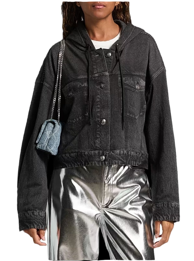 MIRAMAR TERRY HOOD TRACK JACKET - FADED BLACK