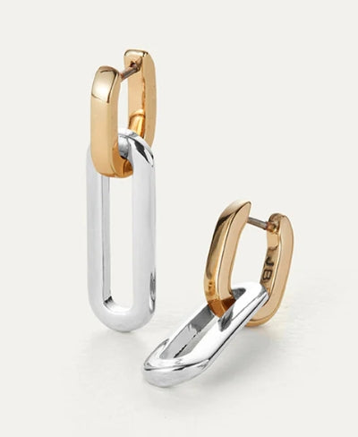 TEENI DETACHABLE LINK EARRING - TWO TONE