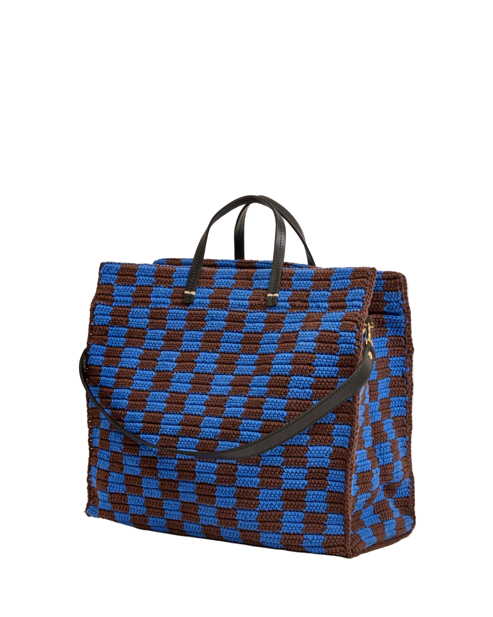 SUMMER SIMPLE TOTE - DEEP BLUE/CHOCOLATE