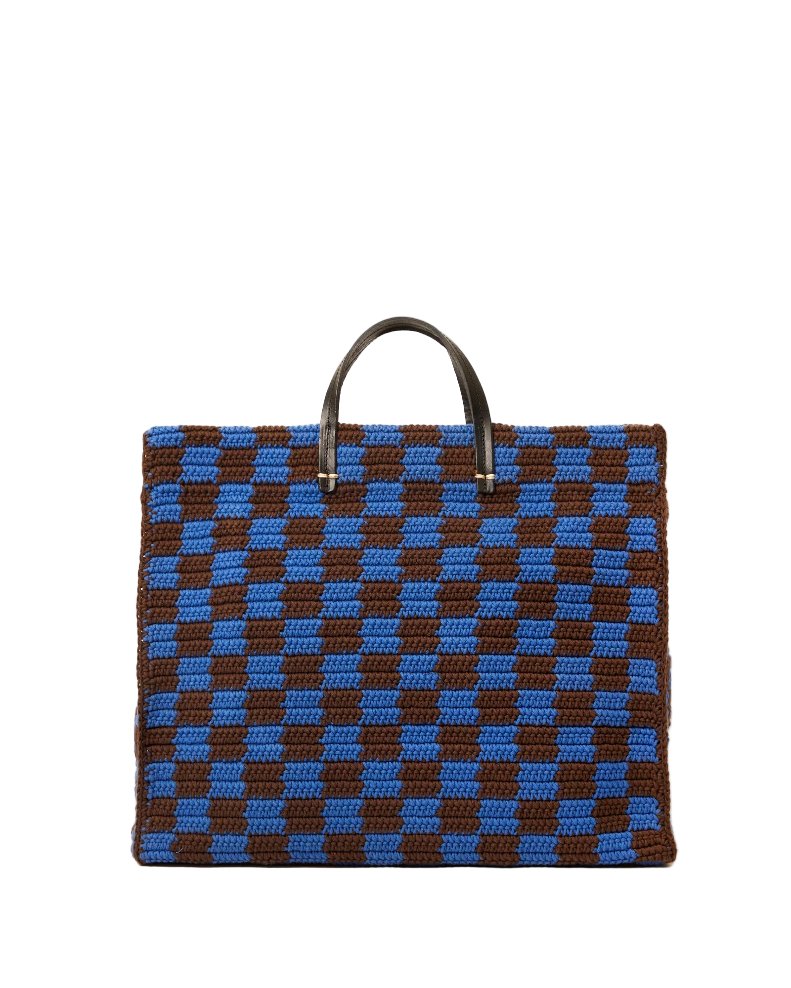 SUMMER SIMPLE TOTE - DEEP BLUE/CHOCOLATE