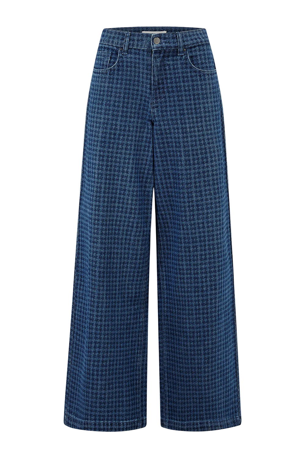 BAY WIDE LEG JEAN - HOUNDSTOOTH IDAHO