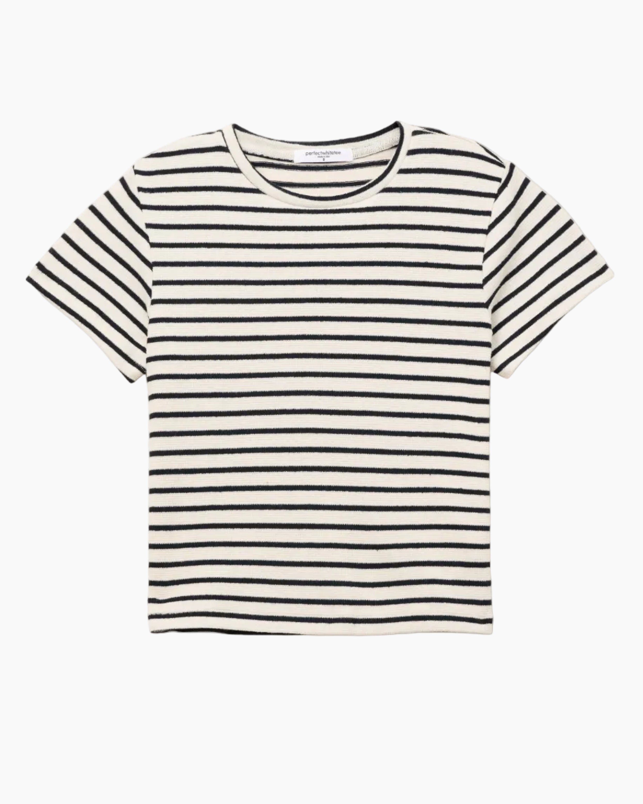 CARTER STRIPED TEE - NATURAL BLACK STRIPE