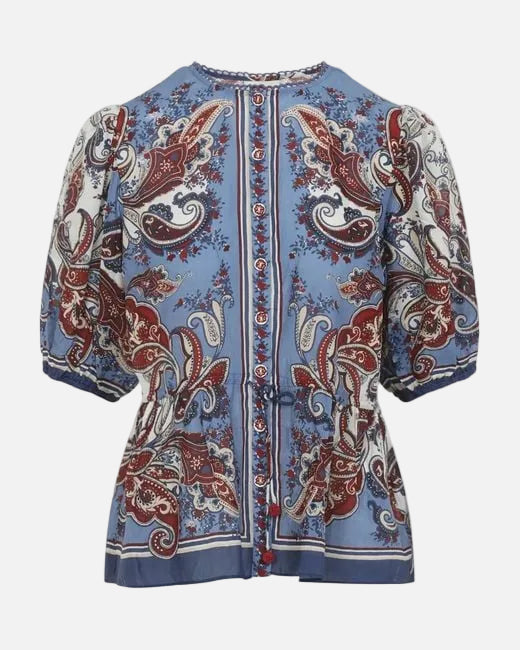 PAISLEY BLOUSE - PAISLEY SCARF CREAM