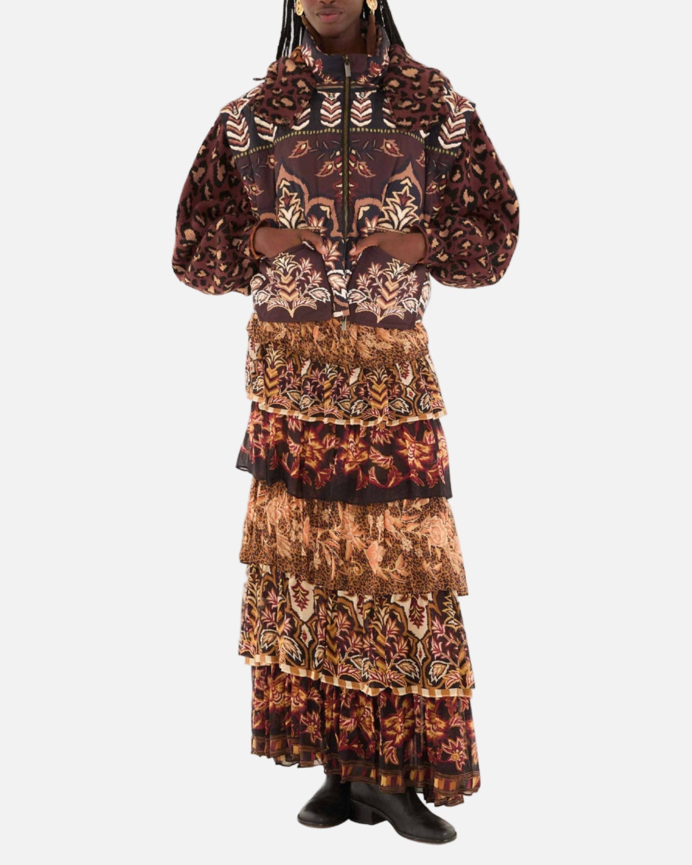 AINIKA PUFFER JACKET - BROWN WINTER