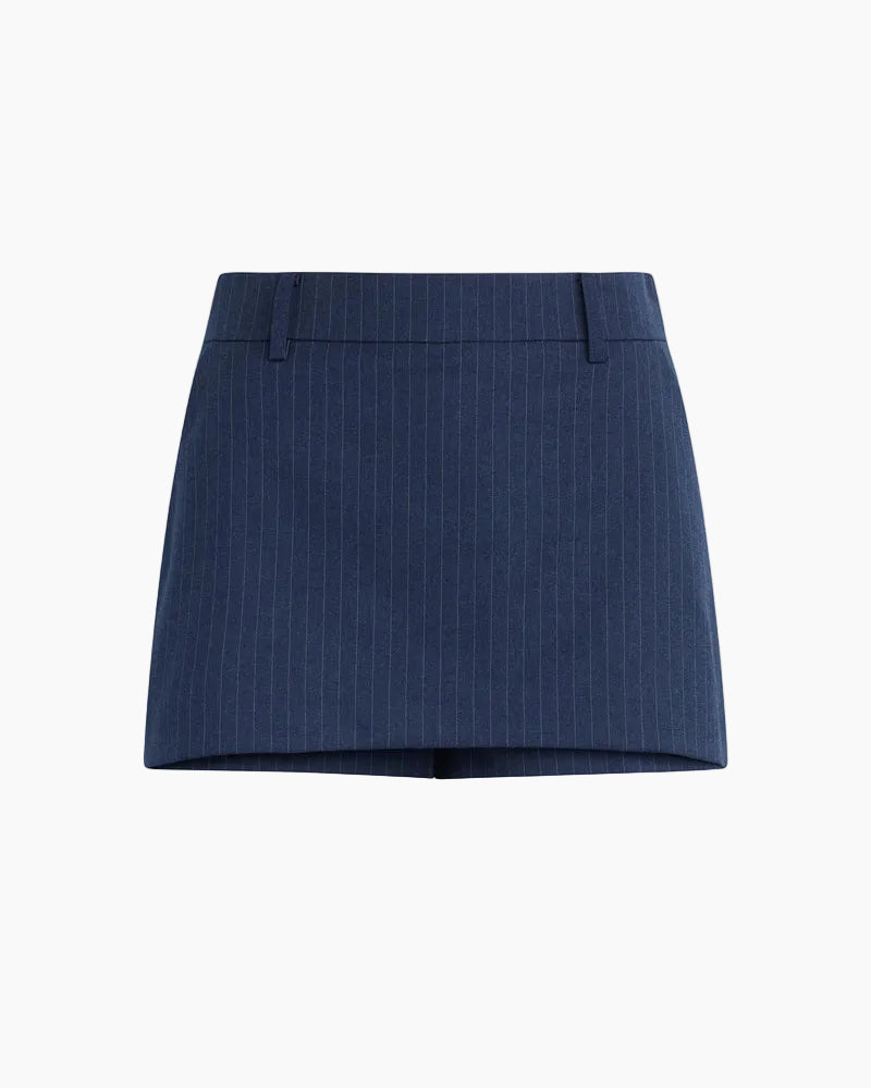THE SPENCER SKORT - MARINE PINSTRIPE