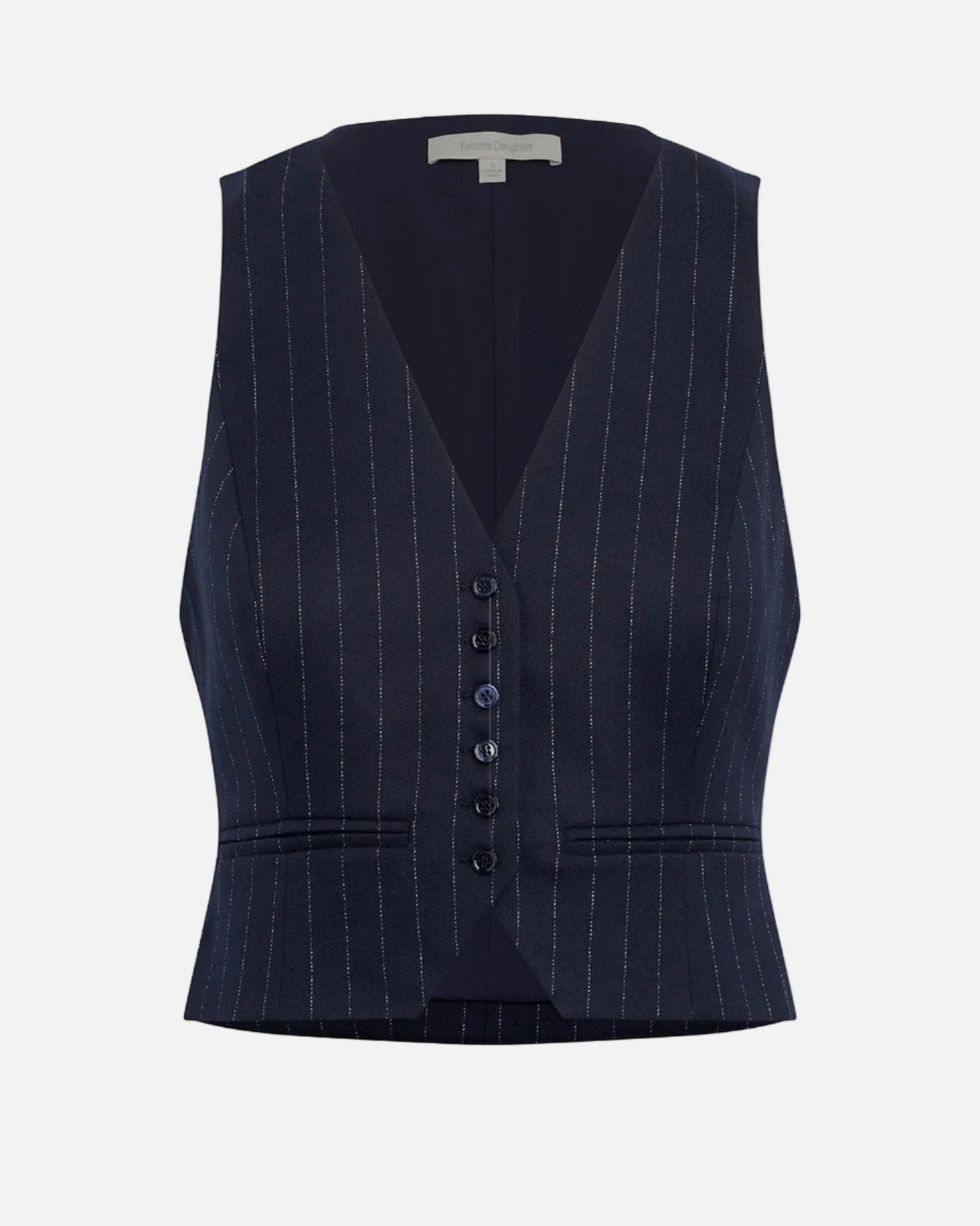 THE FAVORITE VEST - NAVY PINSTRIPE