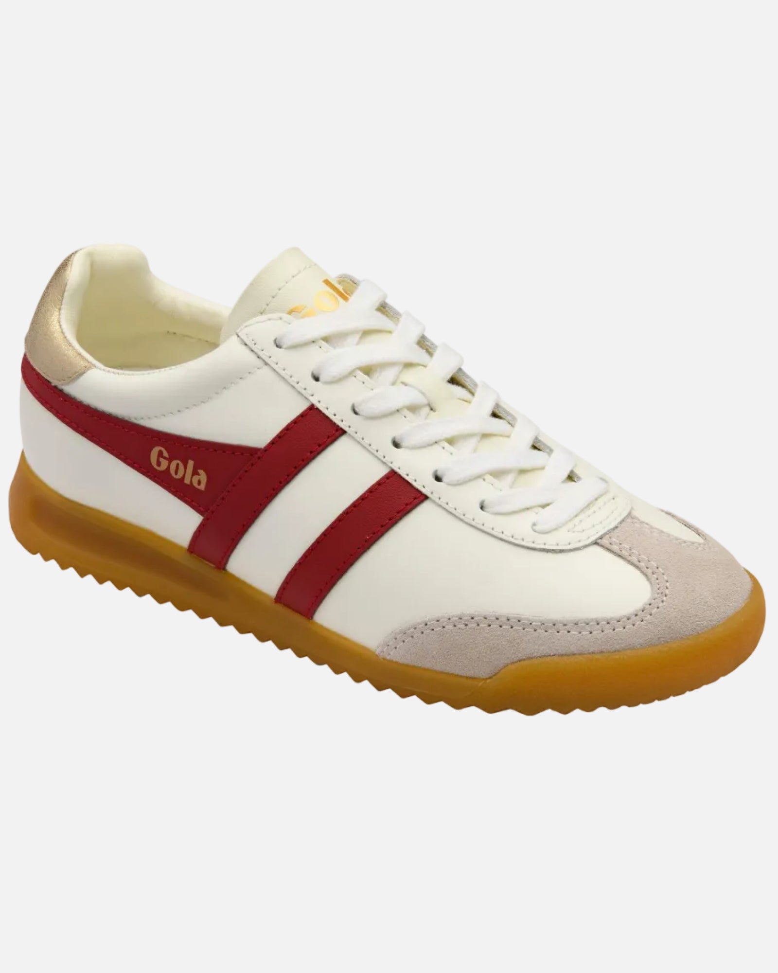 TORPEDO LEATHER SNEAKERS - OFF WHITE/DEEP RED