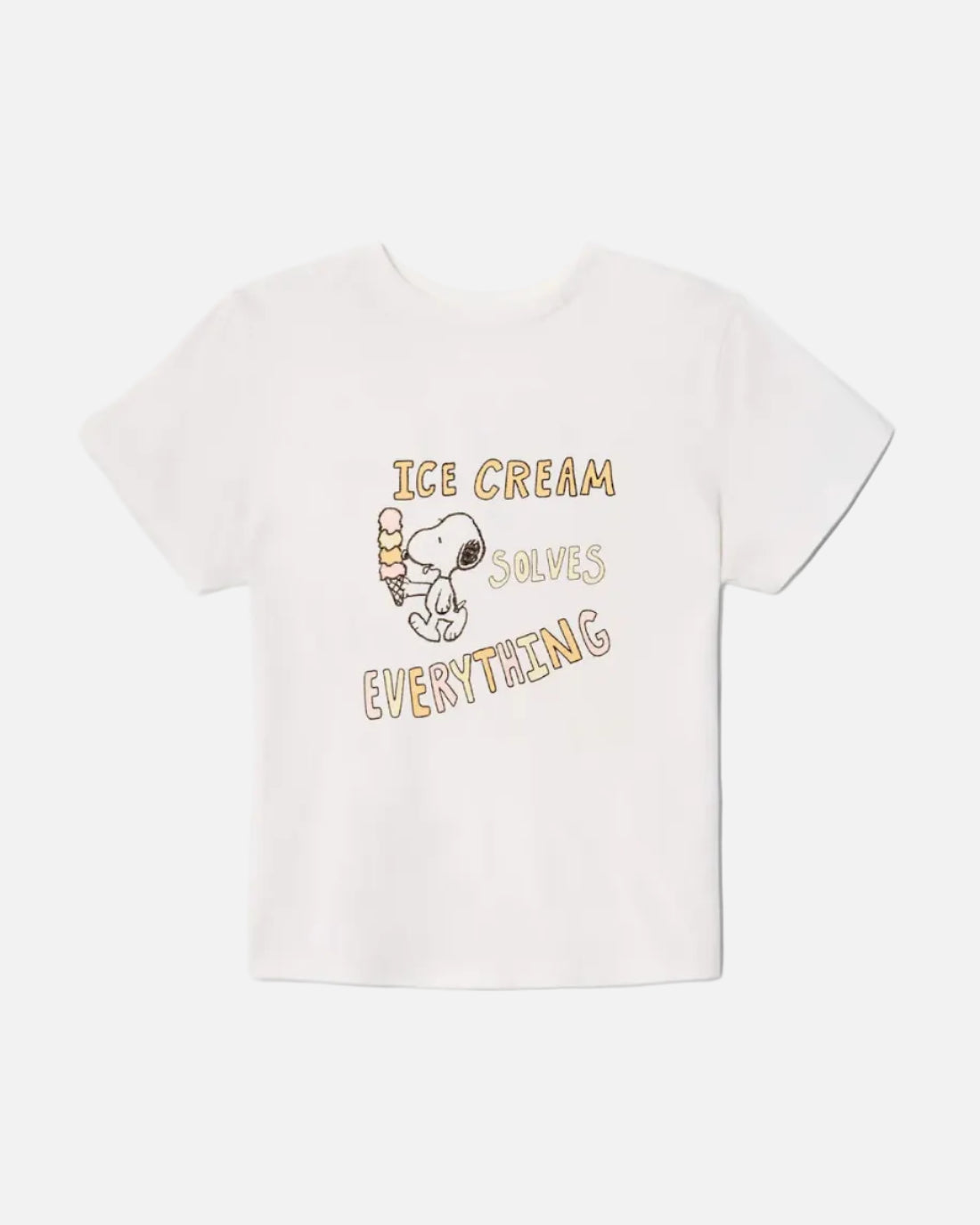 CLASSIC TEE SNOOPY ICE CREAM - VINTAGE WHITE