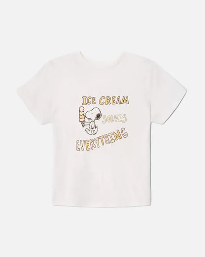 CLASSIC TEE SNOOPY ICE CREAM - VINTAGE WHITE