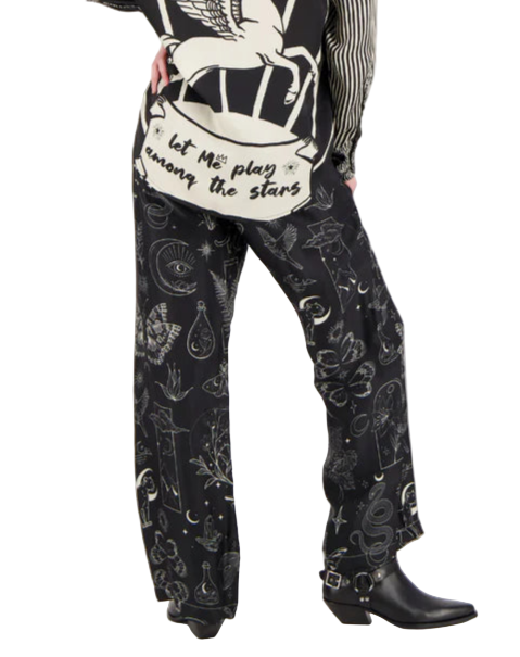BAILEY STRAIGHT LEG TRACK PANT - BLACK MAGIC