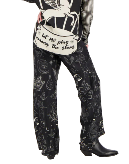 BAILEY STRAIGHT LEG TRACK PANT - BLACK MAGIC