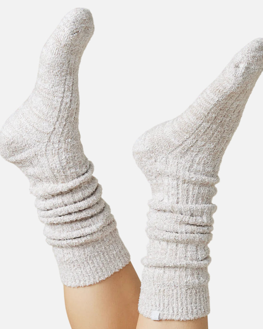 SLOUCHY MARSHMALLOW SOCKS - HEATHER COCO