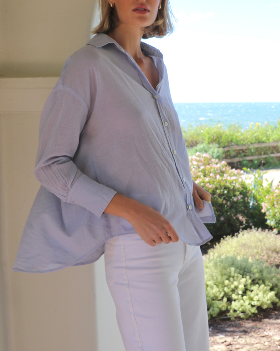DROP SHOULDER SHIRT - GREY SKIES