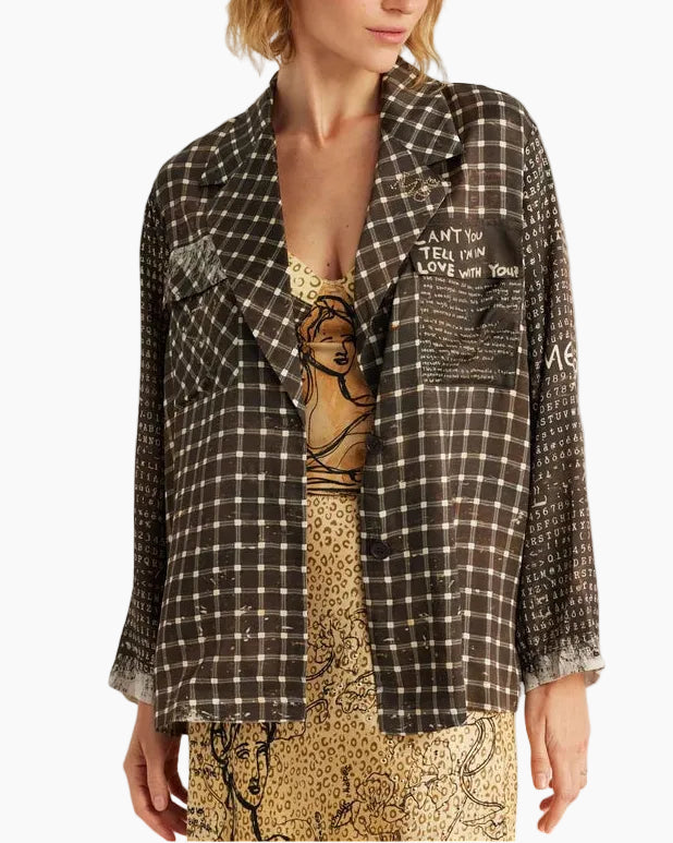 AUDREY COLLAR JACKET - NOIR MUSE