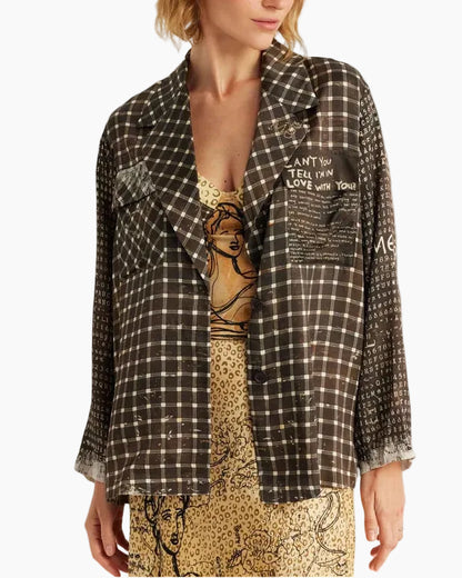 AUDREY COLLAR JACKET - NOIR MUSE