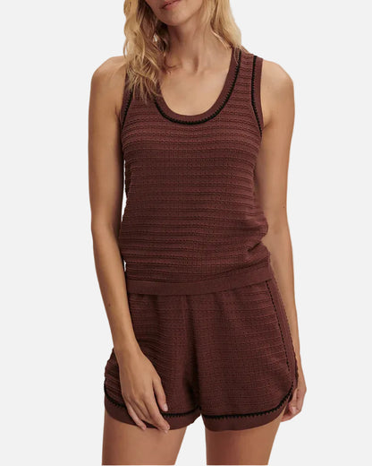 GIDEON KNIT TANK - IRONWOOD