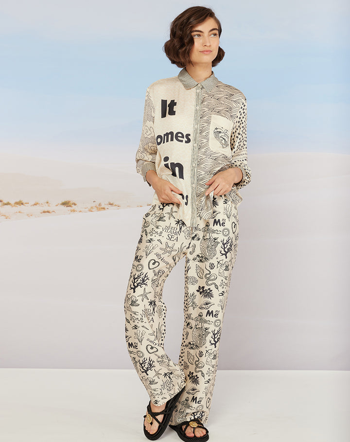 AVERY STRAIGHT LEG TROUSER - MERMAID
